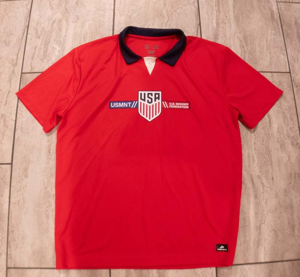 Icon Sports USMNT USA Soccer Federation Polo Size XL Red
